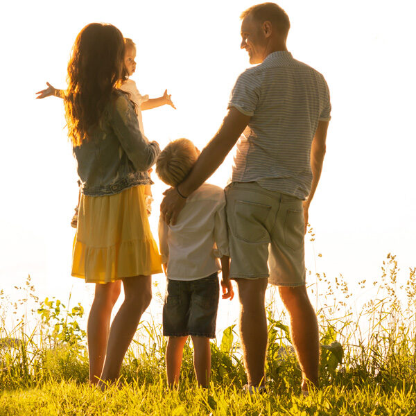 Family standing together